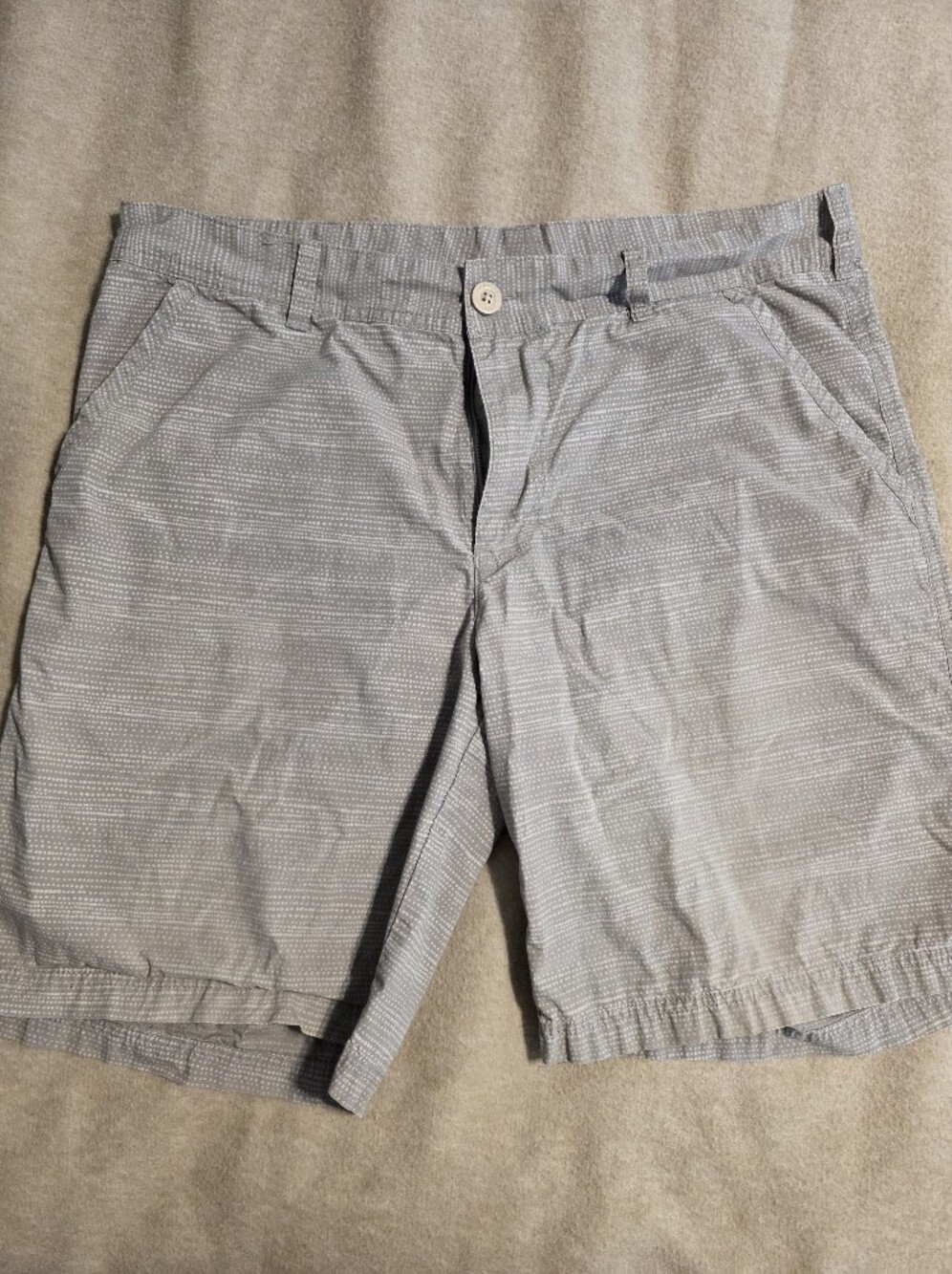 Men's Lightweight Gray Patterned Casual Shorts
